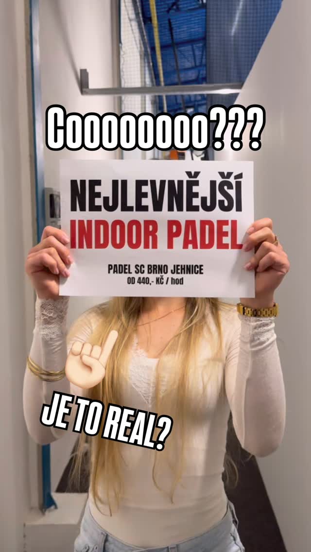 Yees, indoor kurt🎾 = outdoor ceny😎 nemusíš řešit počasí a cenovku, prostě bookneš indoor kurt a s kámoši hraješ za stejně jako venku🥳 tak letní akci využij, levnější indoor padel nenajdeš🌟🎾
.
Hrát můžeš už za 440,- / hod ve všední dny dopo🫶🏻